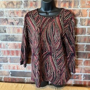 Allison Daley Redish-Gold Long Sleeve Top Size:M
